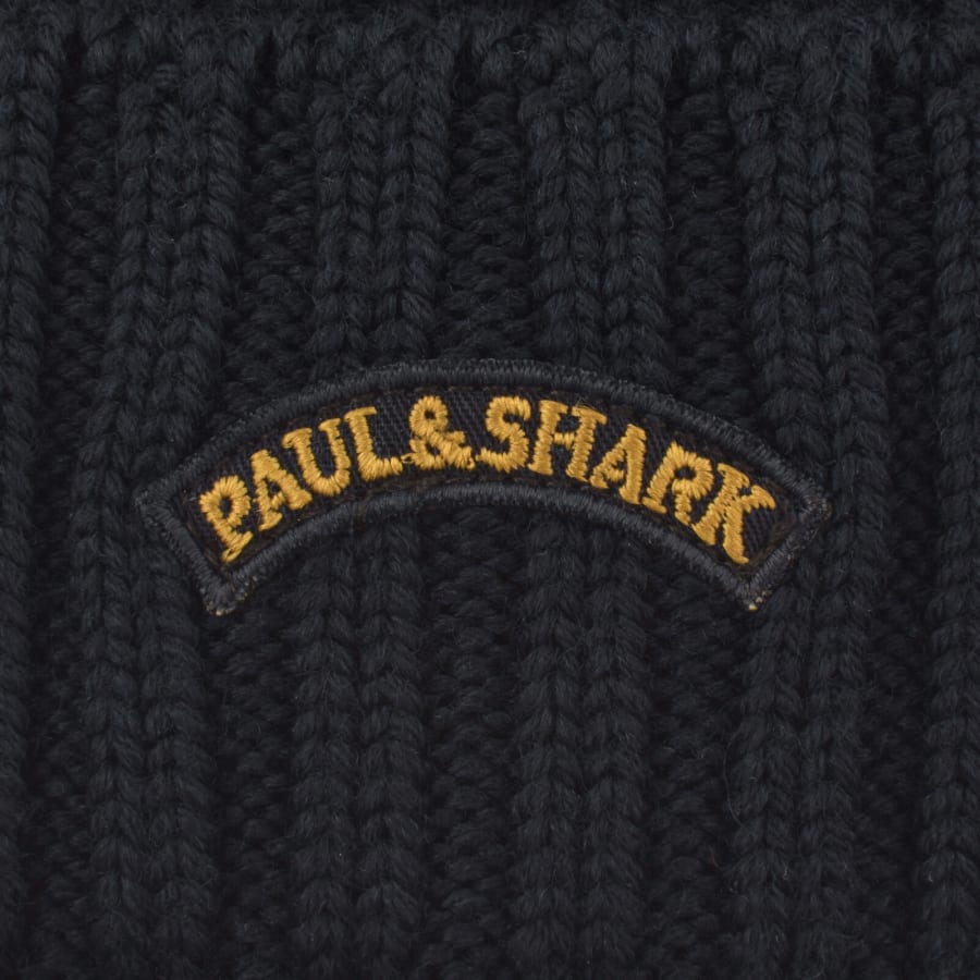 Image number 3 for Paul And Shark Wool Beanie Hat Navy