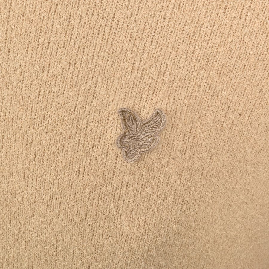 Image number 3 for Lyle And Scott Textured Knit Jumper Beige