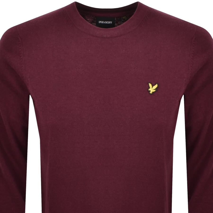 Image number 2 for Lyle And Scott Cotton Merino Jumper Burgundy