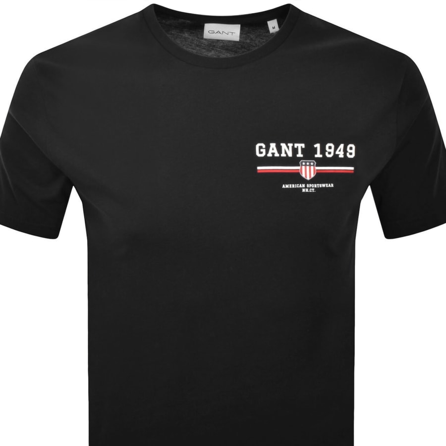 Image number 2 for Gant Original Graphic T Shirt Black
