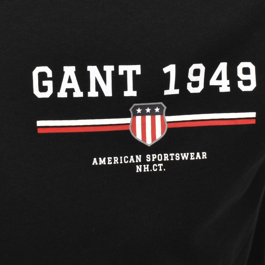 Image number 3 for Gant Original Graphic T Shirt Black