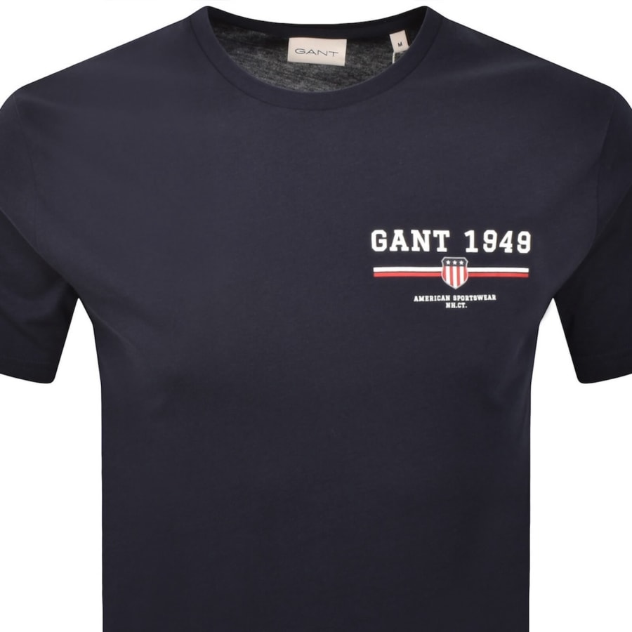 Image number 2 for Gant Original Graphic T Shirt Blue
