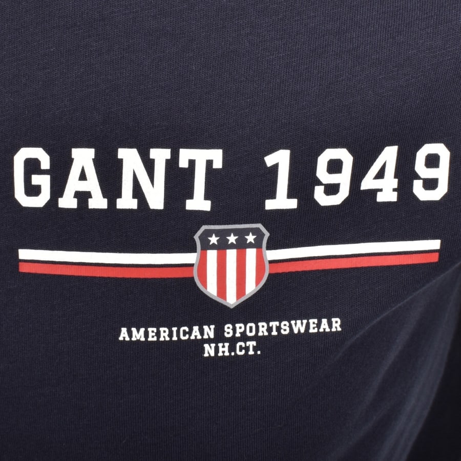 Image number 3 for Gant Original Graphic T Shirt Blue