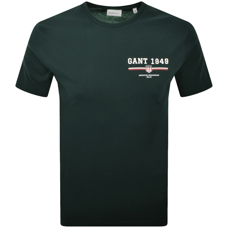 Image number 1 for Gant Original Graphic T Shirt Green