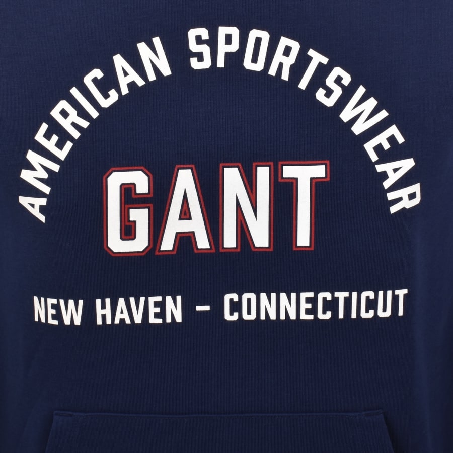 Image number 3 for Gant Graphic Regular Fit Hoodie Blue