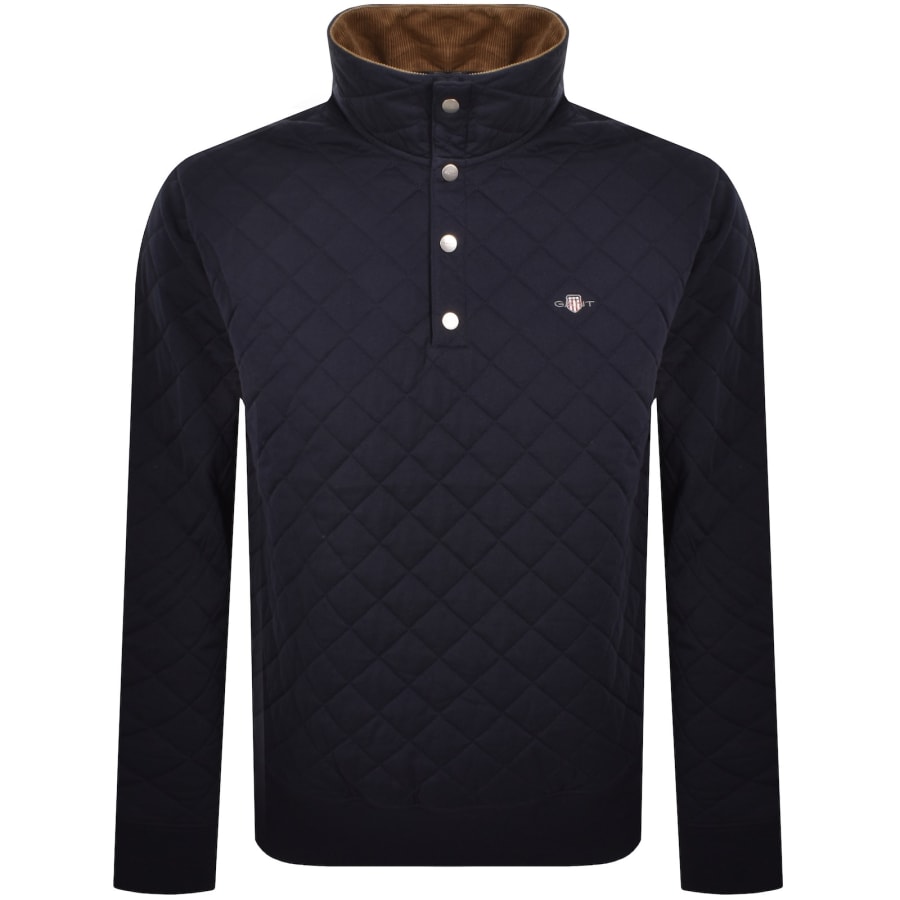 Image number 1 for Gant Quilted Cord Collar Jacket Navy