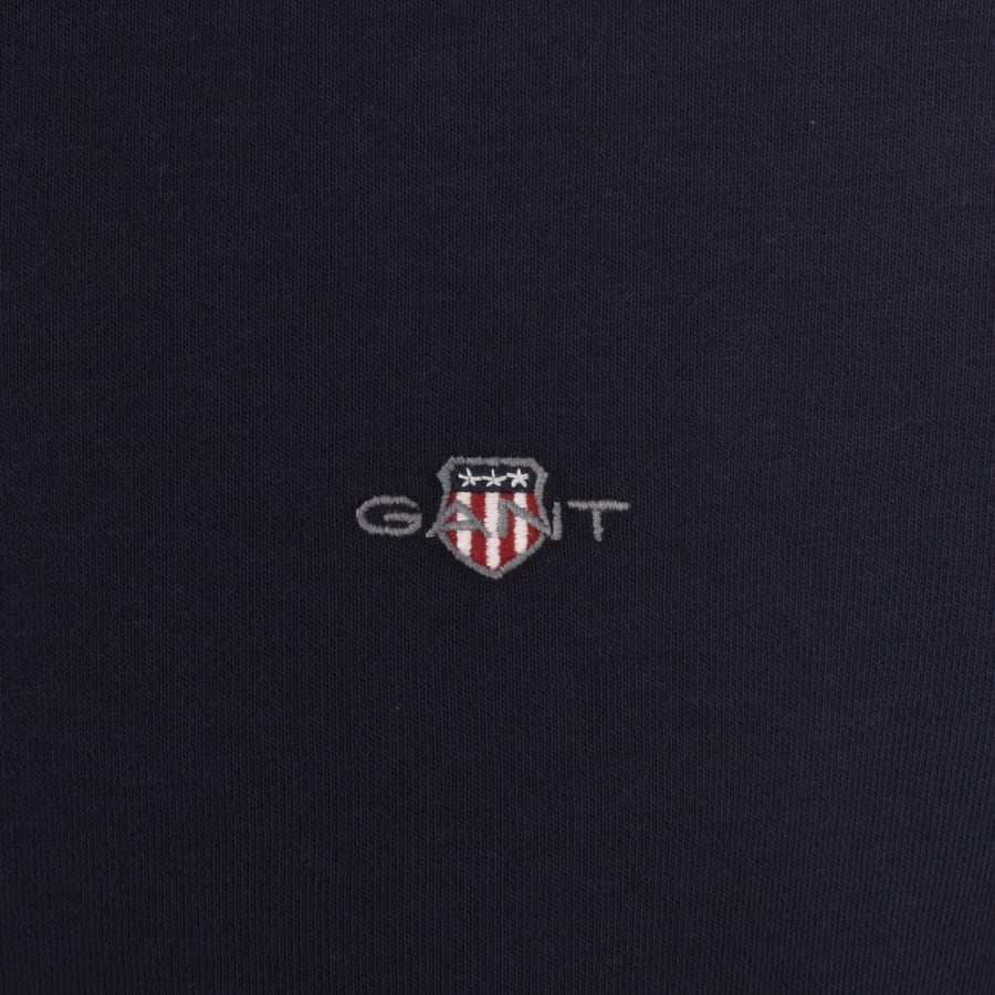 Image number 3 for Gant Shield Reg Shield Half Zip Sweatshirt Navy