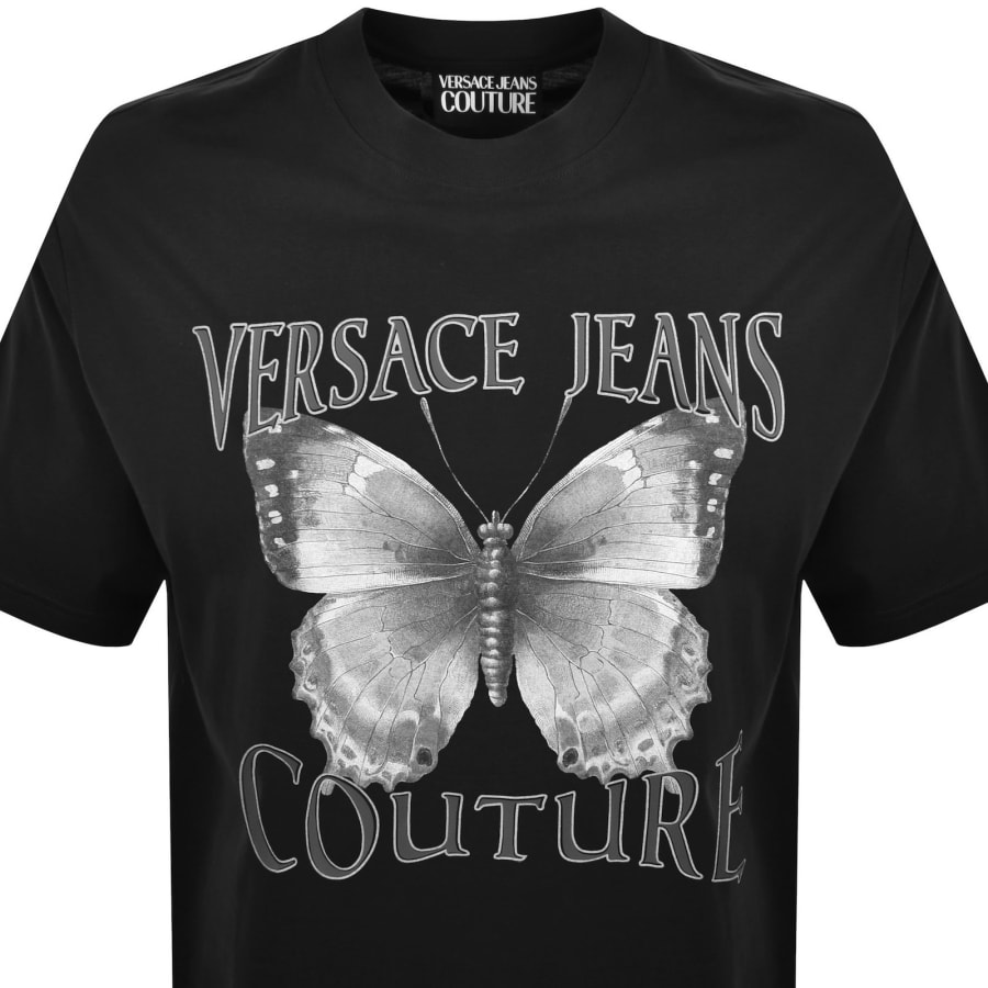 Image number 2 for Versace Jeans Couture Butterfly T Shirt Black