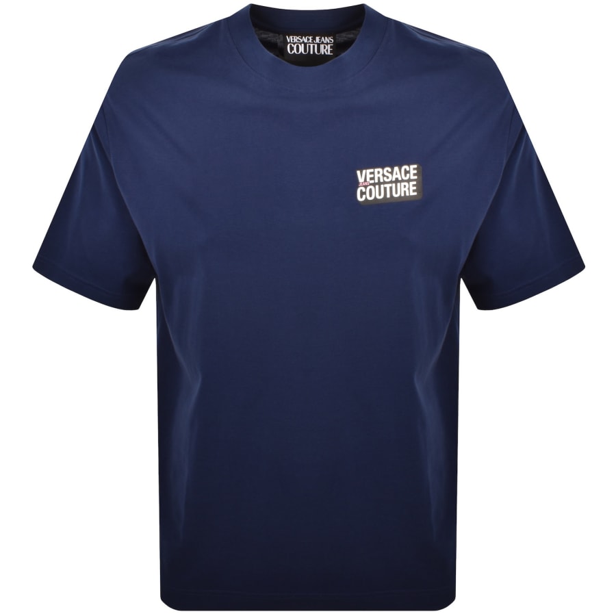 Image number 2 for Versace Jeans Couture Flock T Shirt Navy