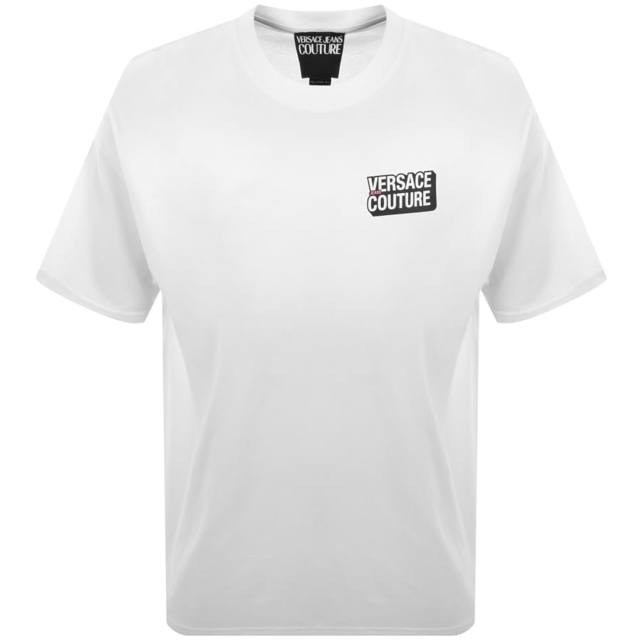 Image number 2 for Versace Jeans Couture Flock T Shirt White