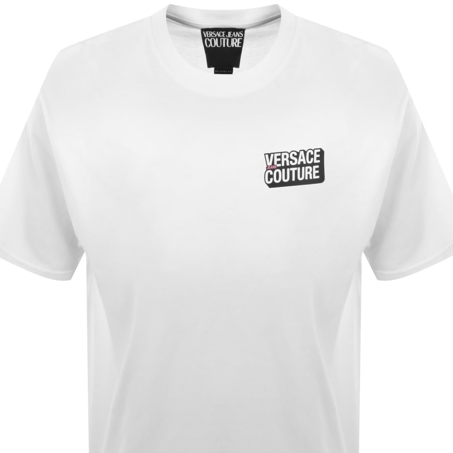 Image number 3 for Versace Jeans Couture Flock T Shirt White