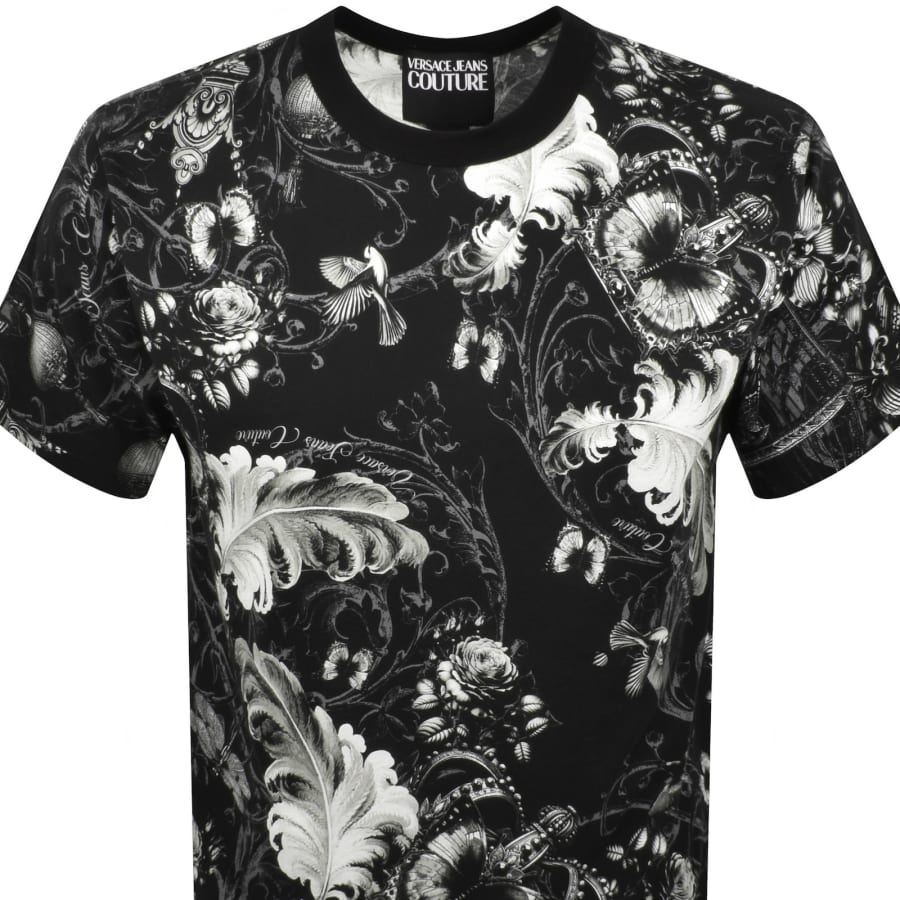 Image number 2 for Versace Jeans Couture All Over T Shirt Black