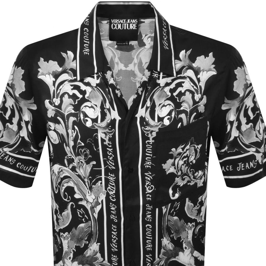 Image number 2 for Versace Jeans Couture All Over Print Shirt Black