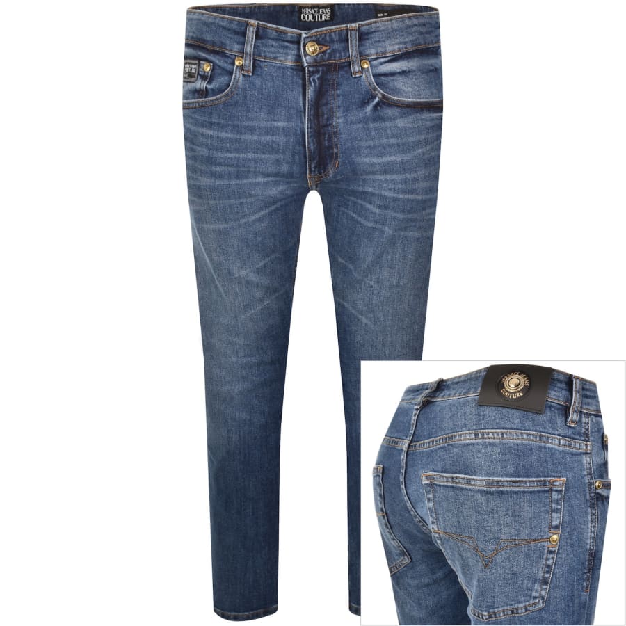 Image number 1 for Versace Jeans Couture Slim Milano Jeans Blue
