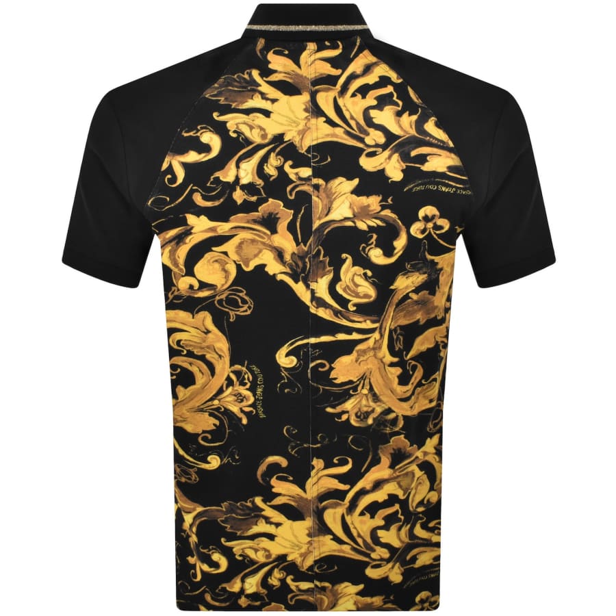Image number 4 for Versace Jeans Couture Barocco Polo Black