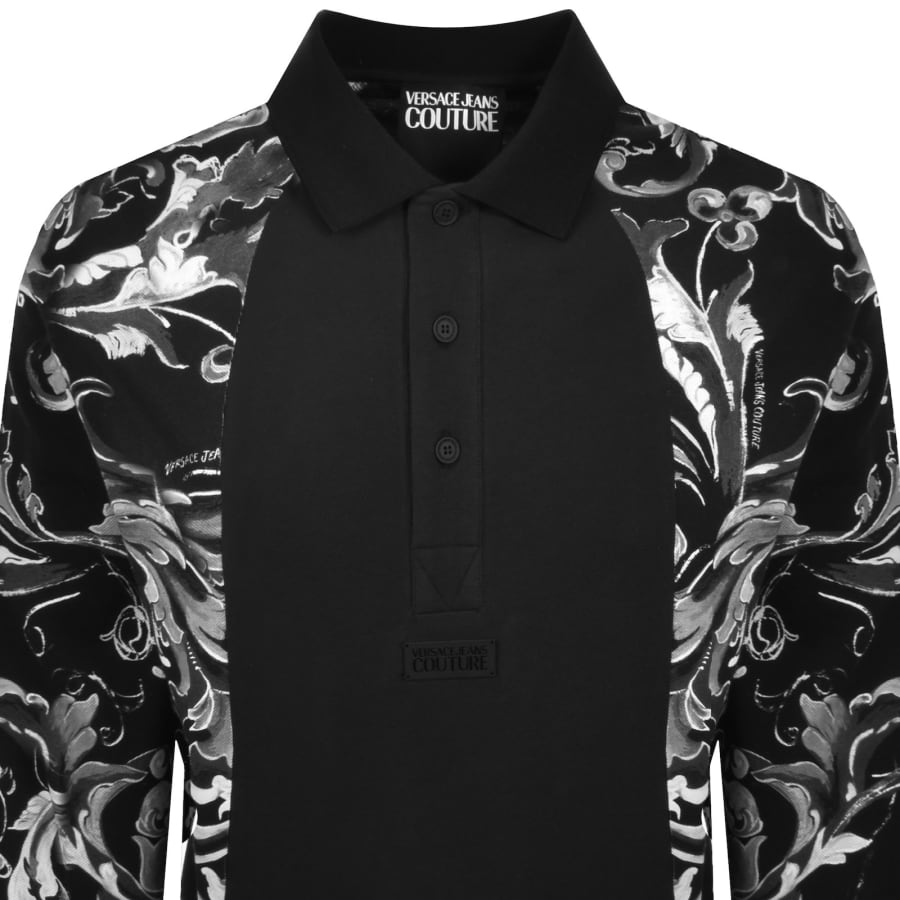 Image number 2 for Versace Jeans Couture Barocco Polo Black