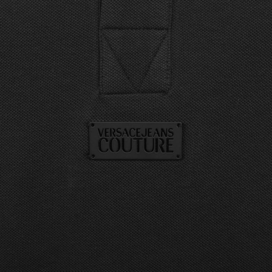 Image number 3 for Versace Jeans Couture Barocco Polo Black