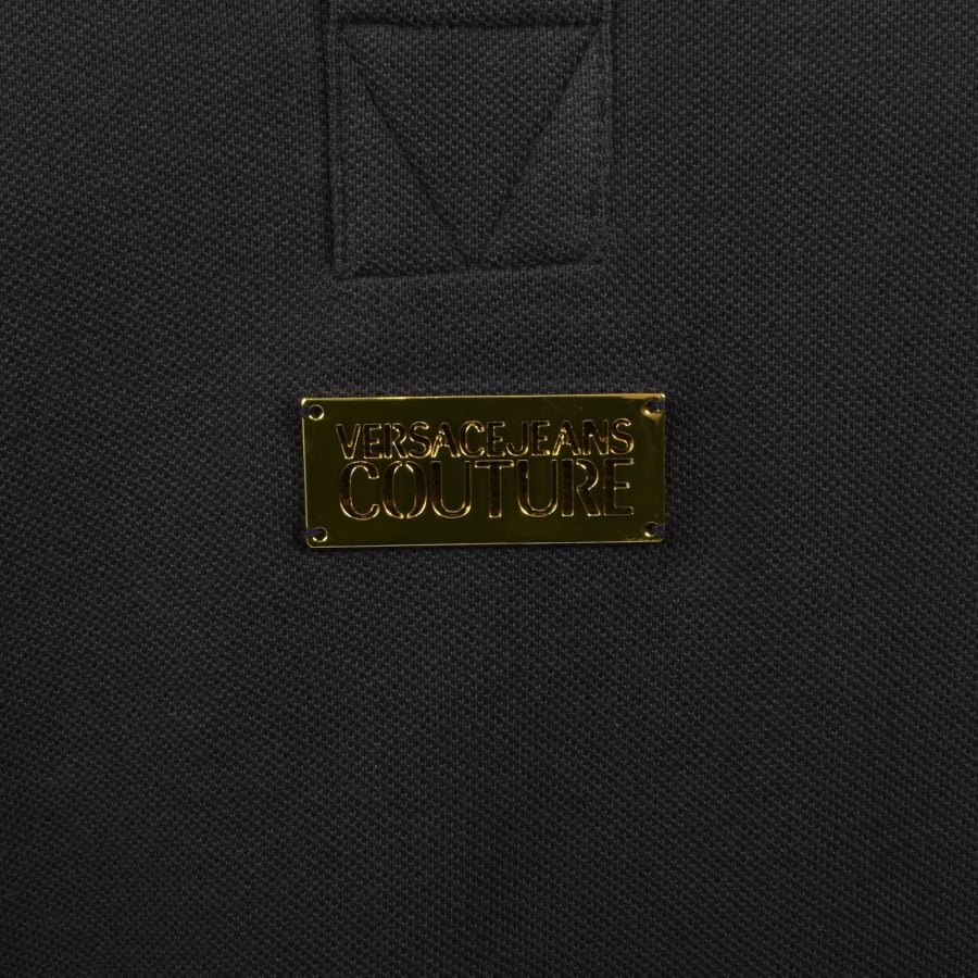 Image number 3 for Versace Jeans Couture Barocco Polo Black