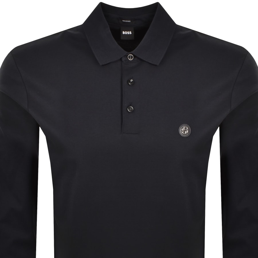 Image number 2 for BOSS C Paley 01 Mercerised Polo T Shirt Navy