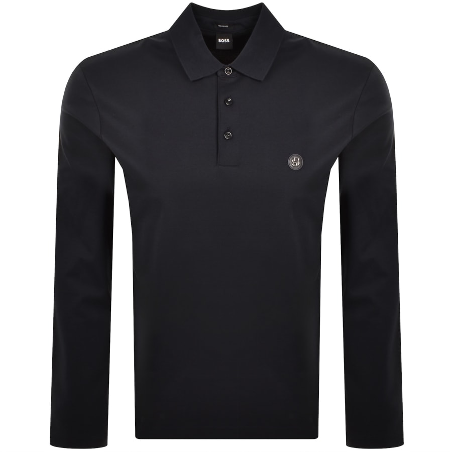 Image number 1 for BOSS C Paley 01 Mercerised Polo T Shirt Navy