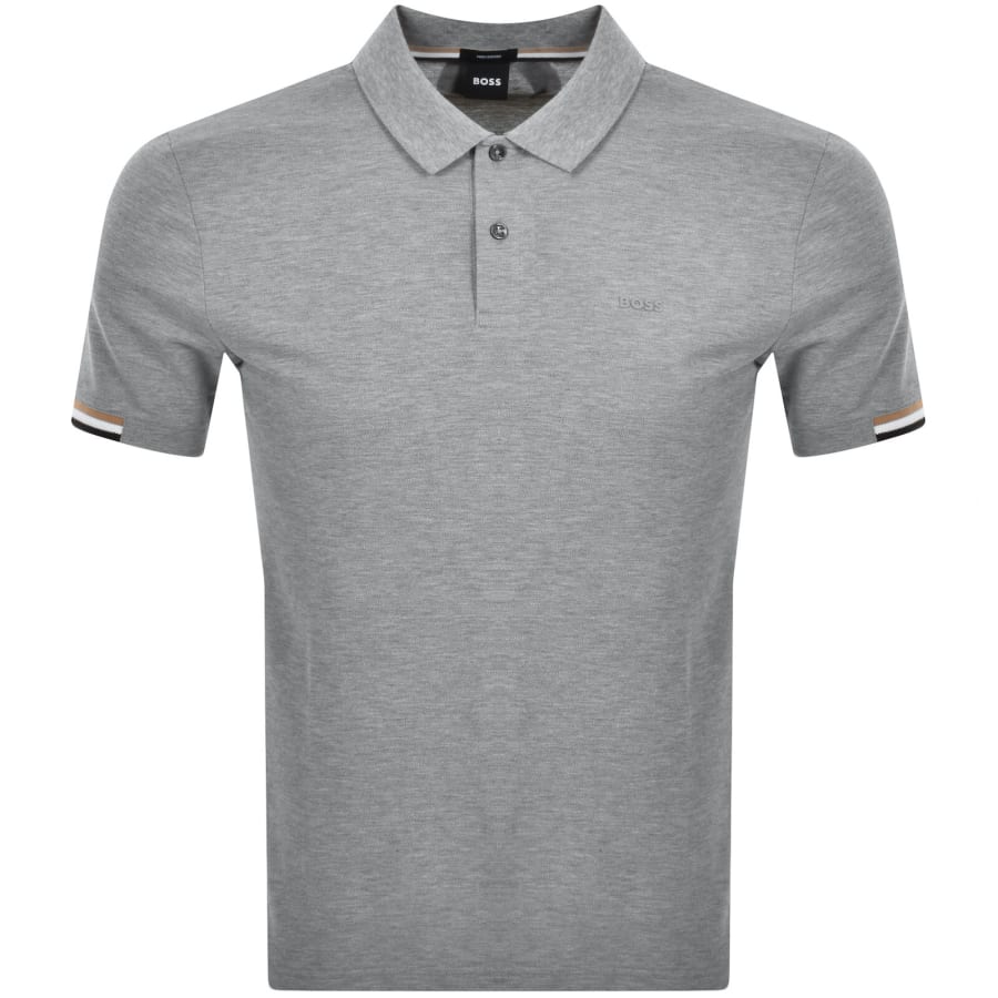 Image number 1 for BOSS Parlay 147 Mercerised Polo T Shirt Grey