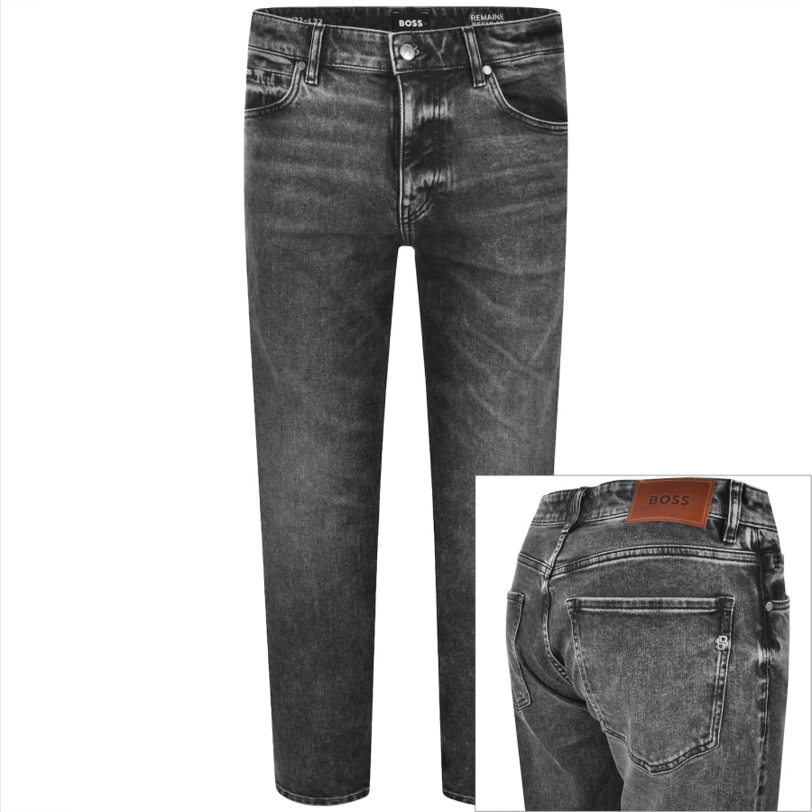 Image number 1 for BOSS Re Maine Regular Fit Jeans Grey