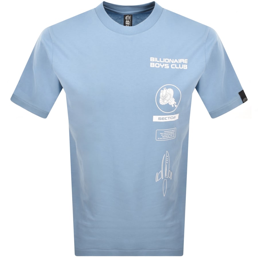 Image number 2 for Billionaire Boys Club BB Astro Digi T Shirt Blue