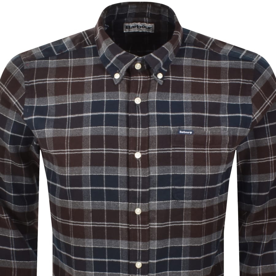Image number 2 for Barbour Kyeloch Tartan Tailored Fit Shirt Brown