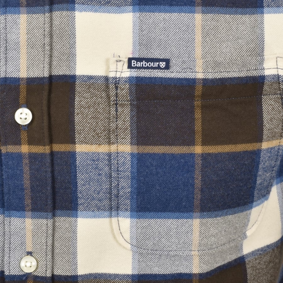 Image number 3 for Barbour Valley Tartan Tailored Fit Shirt Cream