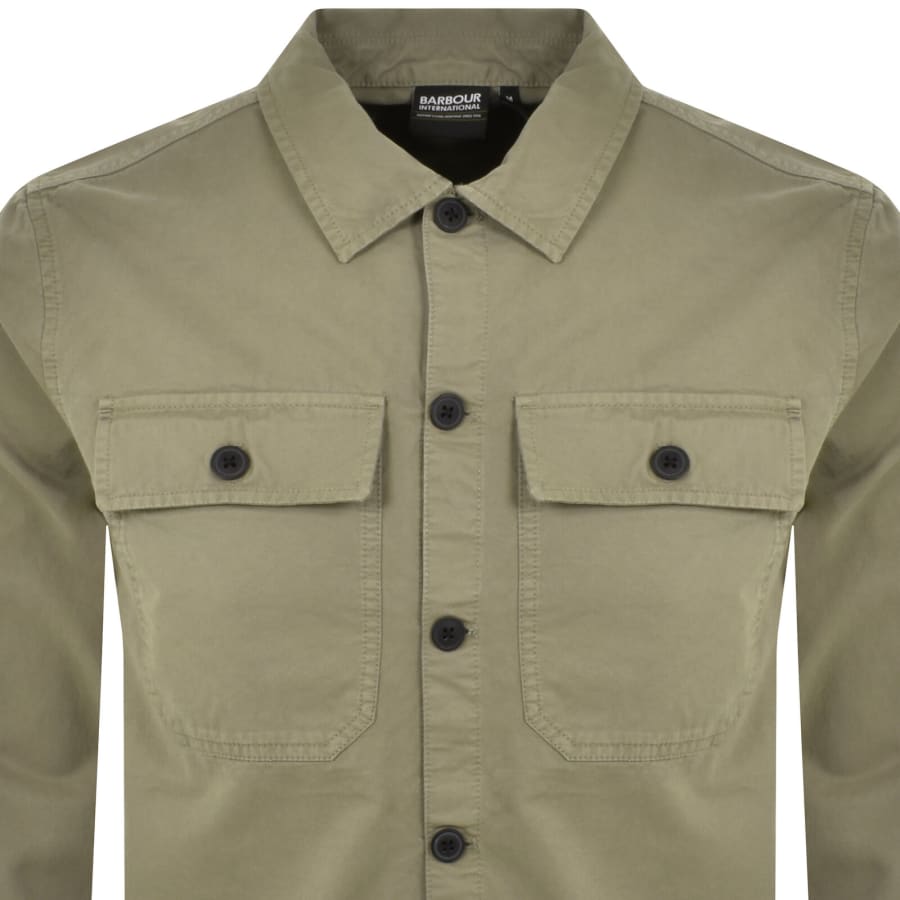Image number 2 for Barbour International Arlo Overshirt Khaki