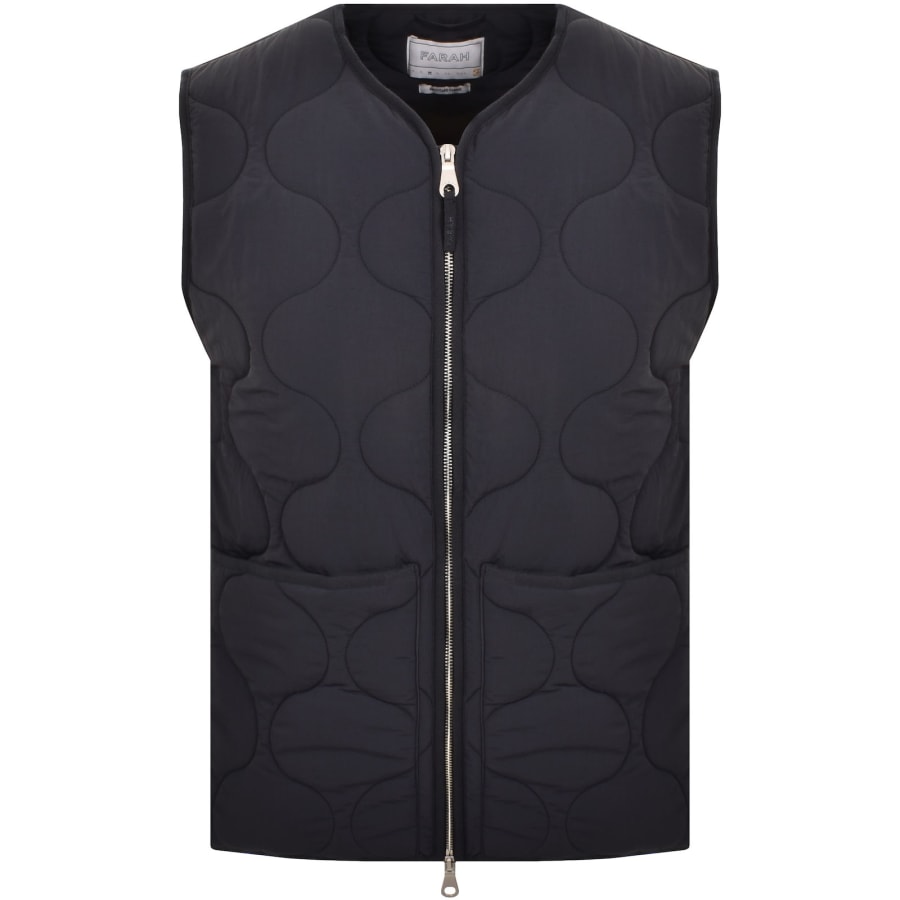 Image number 1 for Farah Campbell Gilet Navy