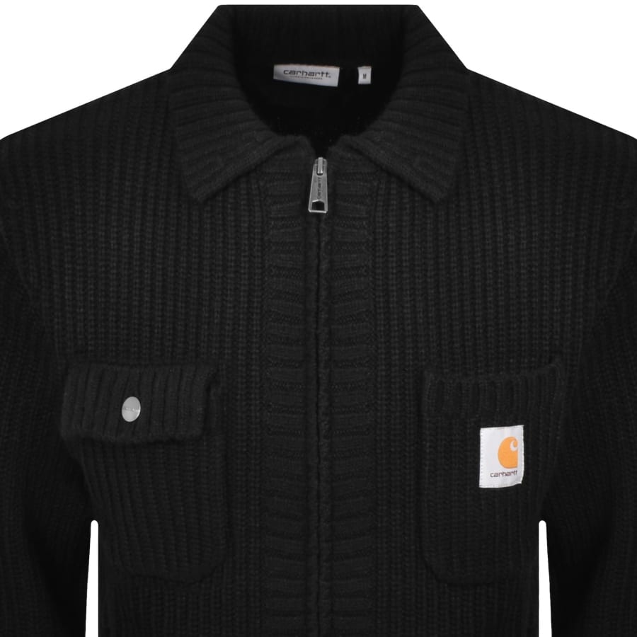 Image number 2 for Carhartt WIP Chore Knit Jacket Black