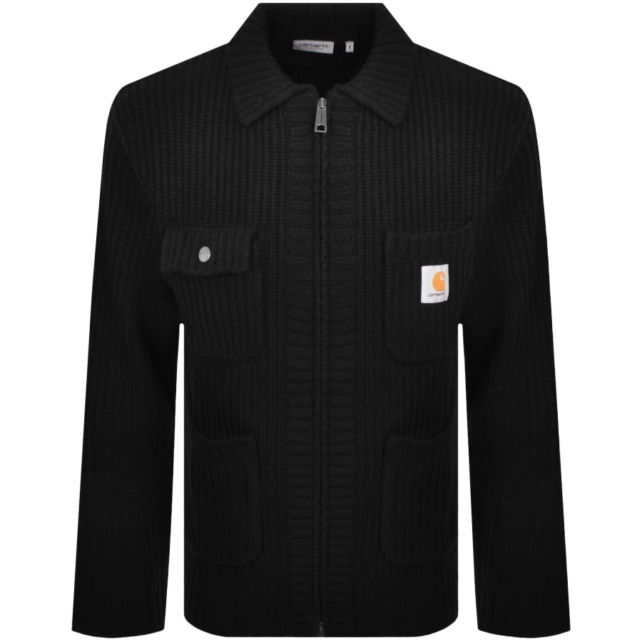 Image number 1 for Carhartt WIP Chore Knit Jacket Black