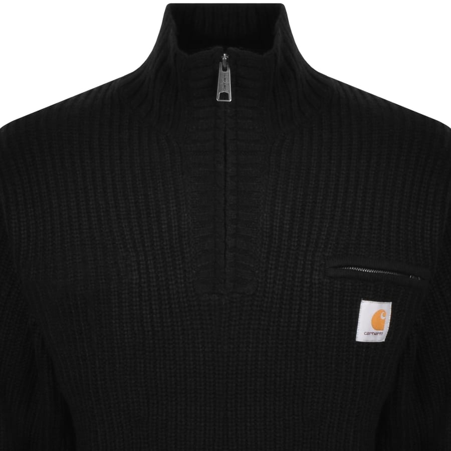 Image number 2 for Carhartt WIP Detroit Half Zip Jumper Black