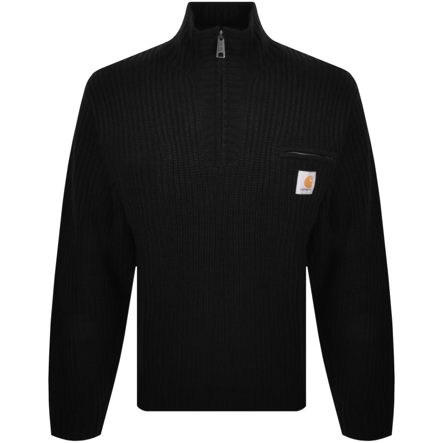 Image number 1 for Carhartt WIP Detroit Half Zip Jumper Black