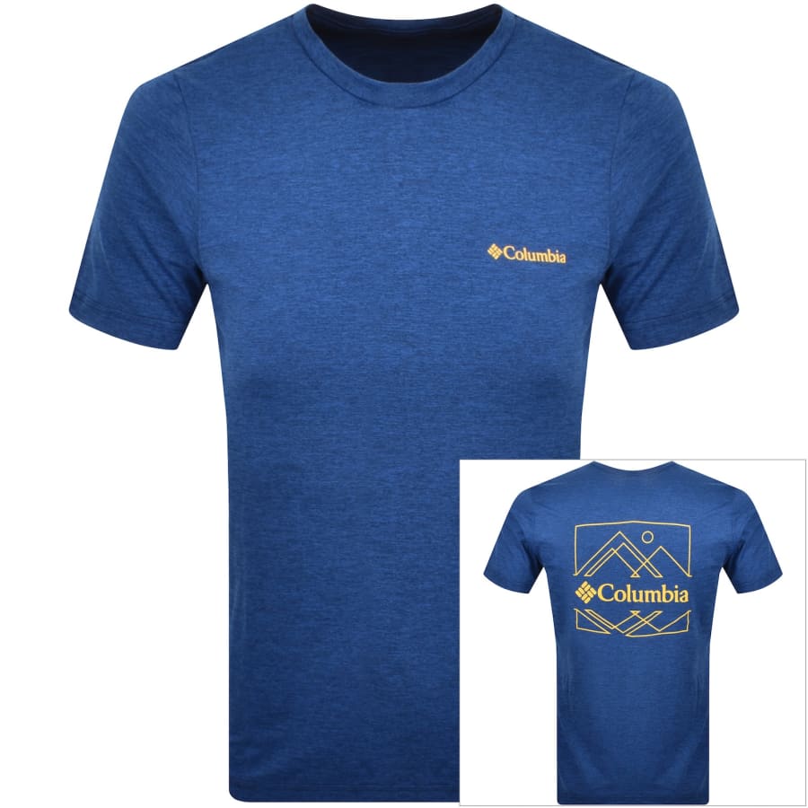 Image number 1 for Columbia Kwick Hike T Shirt Blue