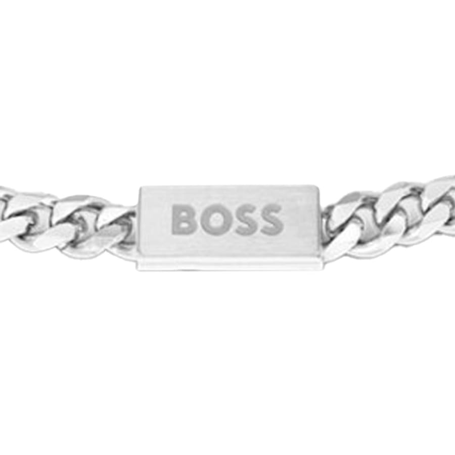 Image number 4 for BOSS Chain Necklace And Bracelet Silver