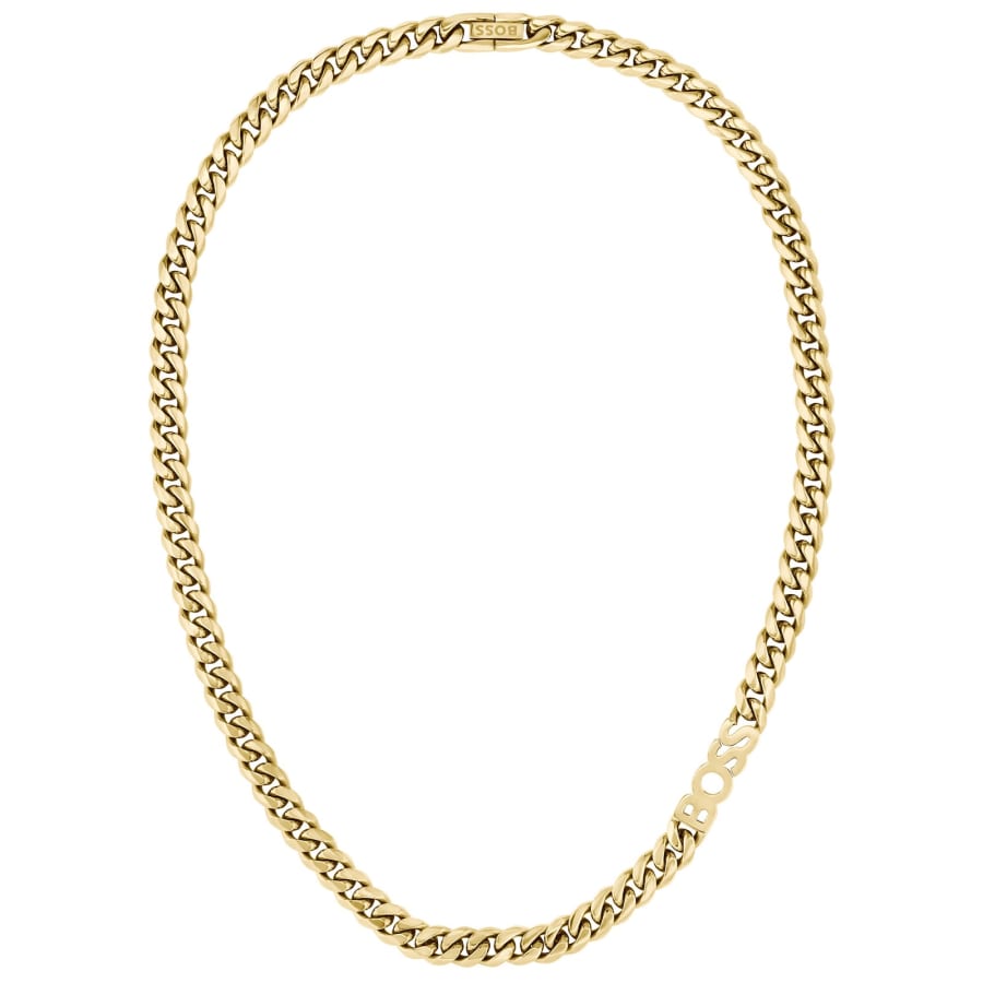Image number 1 for BOSS Kassy Chain Necklace Gold
