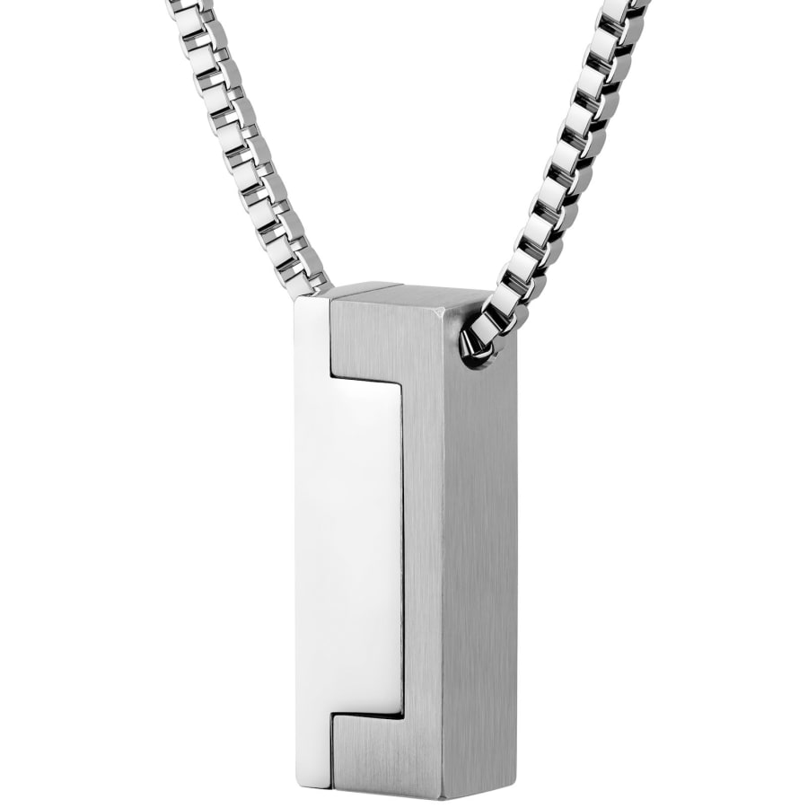 Image number 3 for BOSS Candor Bar Necklace Silver