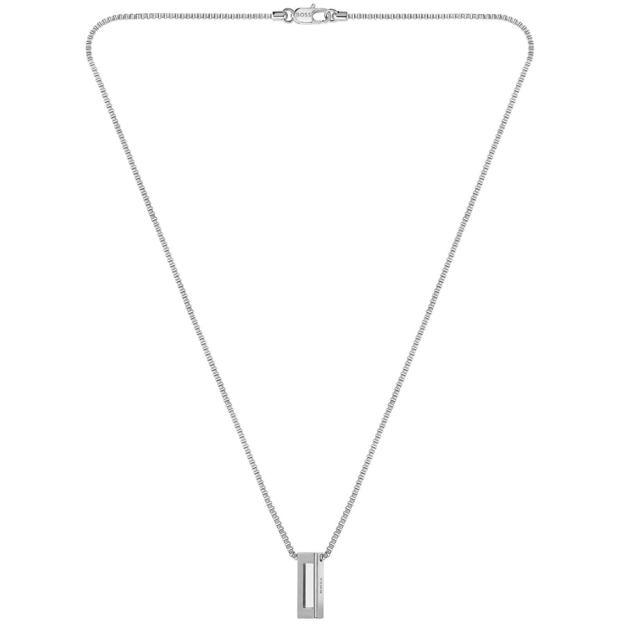 Image number 1 for BOSS Candor Bar Necklace Silver