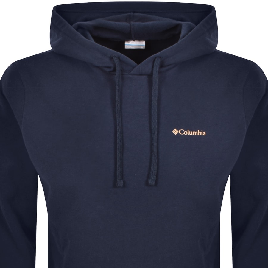 Image number 3 for Columbia Trek Graphic Hoodie Navy