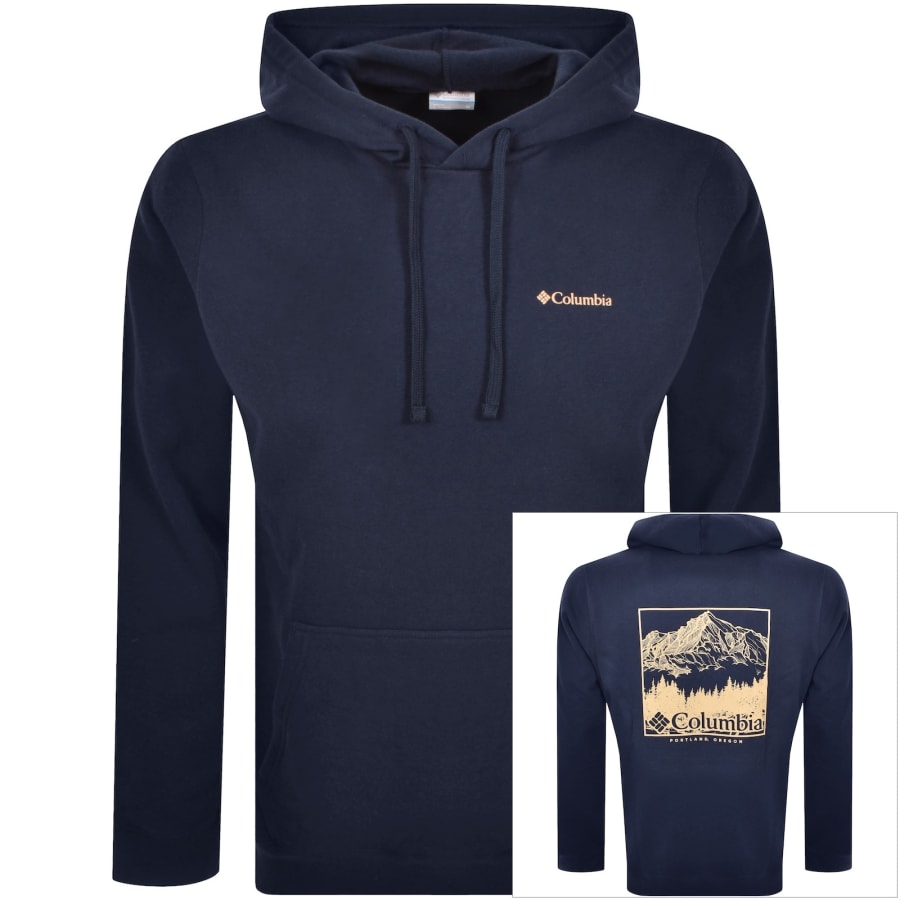 Image number 1 for Columbia Trek Graphic Hoodie Navy
