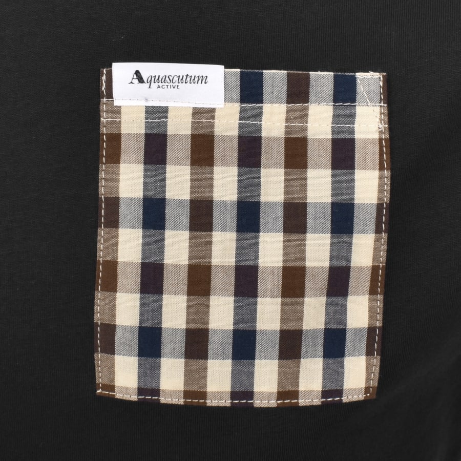 Image number 3 for Aquascutum Active Iconic Pocket T Shirt Black