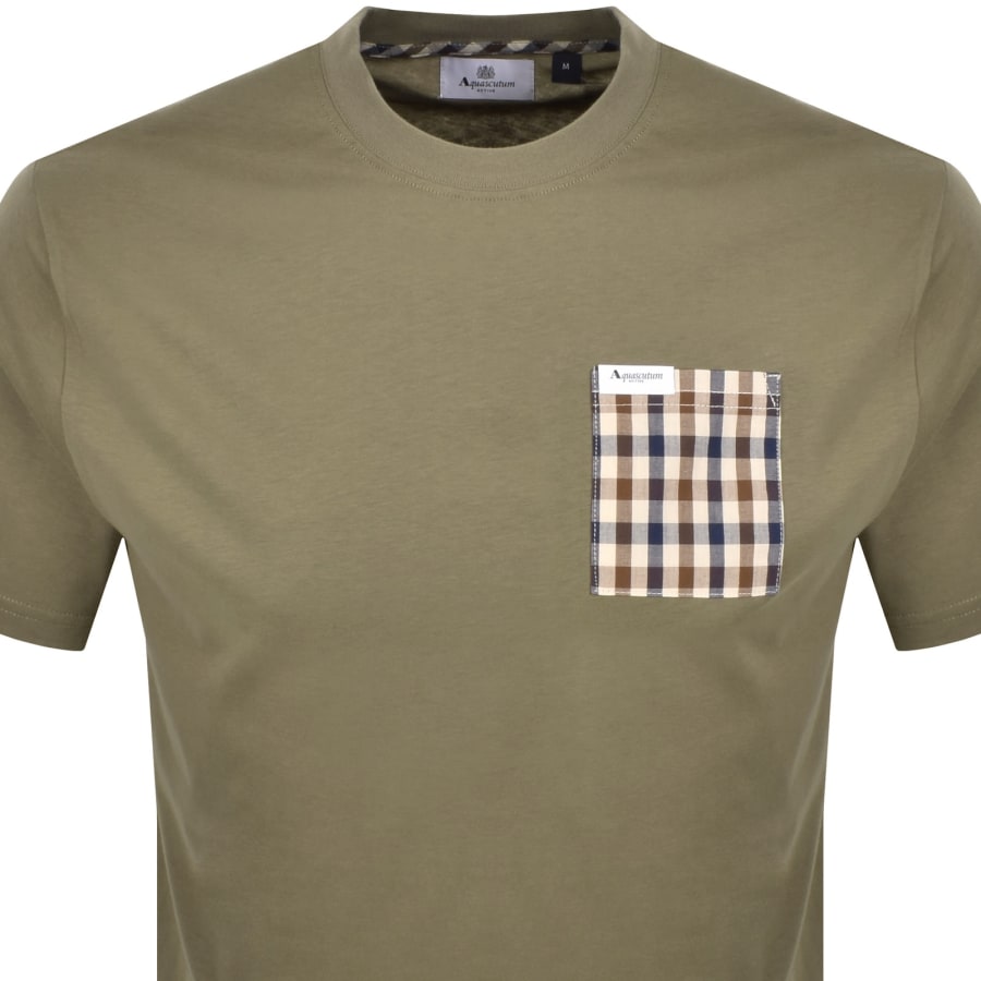 Image number 2 for Aquascutum Active Iconic Pocket T Shirt Green