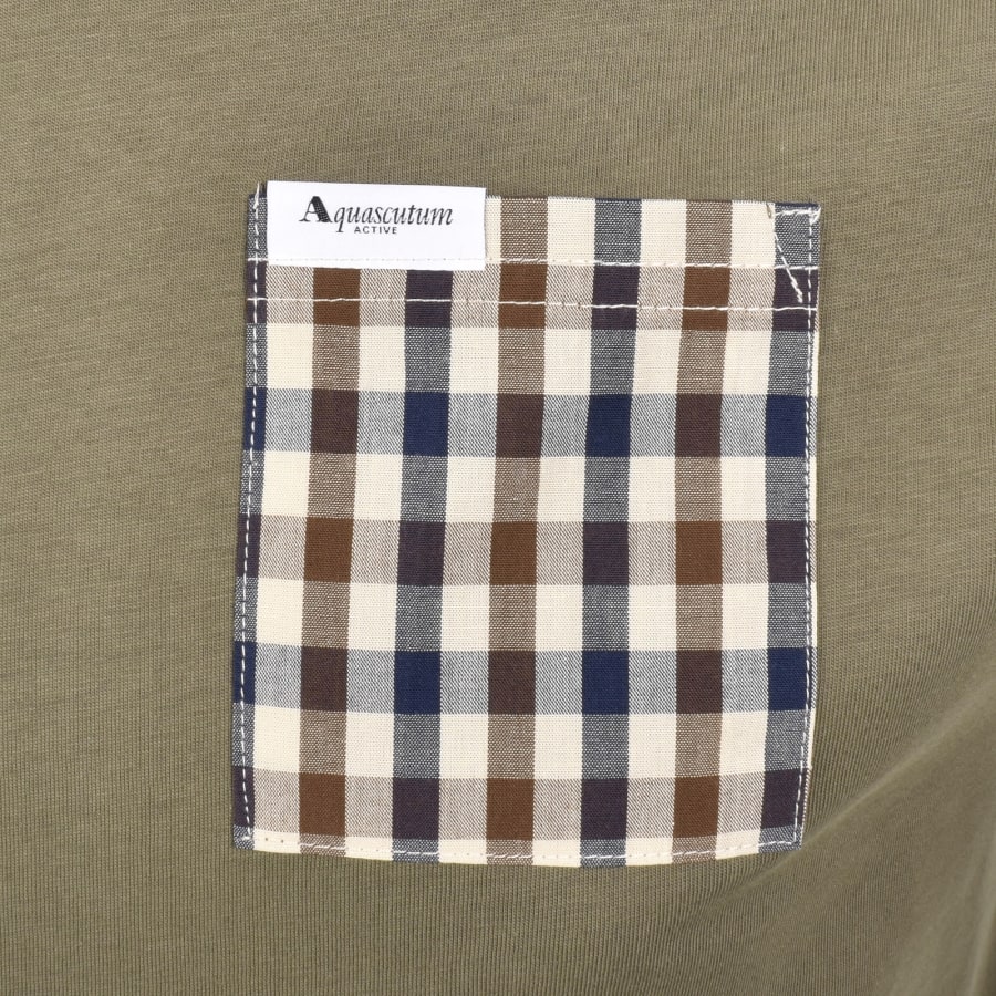 Image number 3 for Aquascutum Active Iconic Pocket T Shirt Green