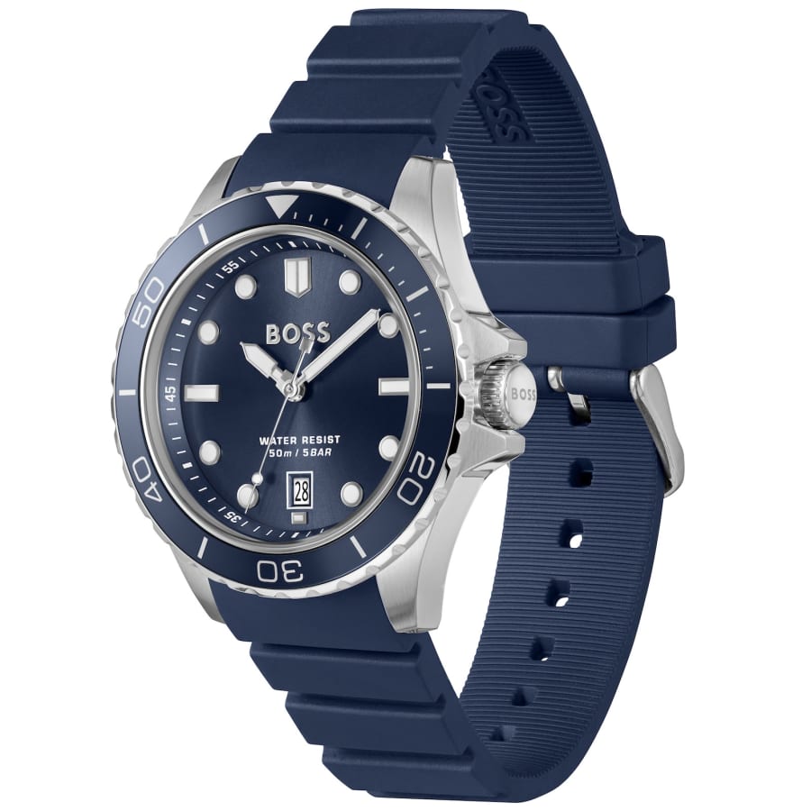 Image number 2 for BOSS Troper Sport Rubber Strap Watch Blue