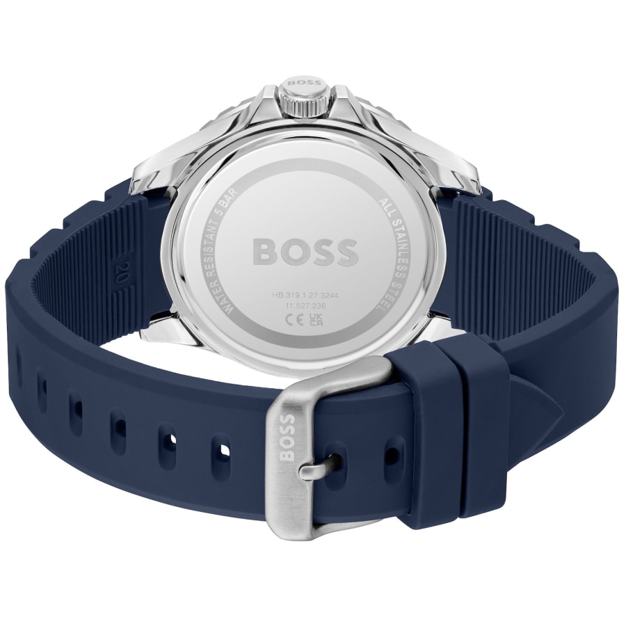 Image number 3 for BOSS Troper Sport Rubber Strap Watch Blue