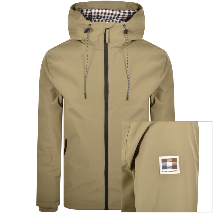 Image number 1 for Aquascutum Active Mid Parka Jacket Khaki