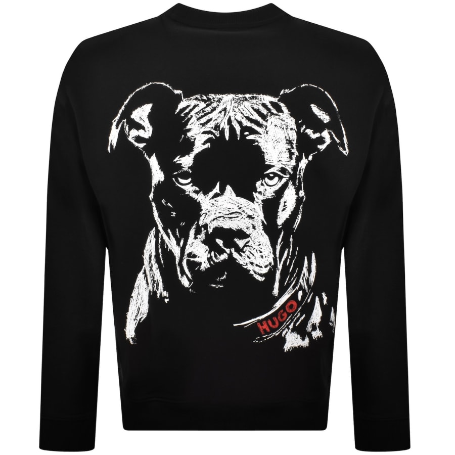 Image number 4 for HUGO Dubraxo Dog Artwork Sweatshirt Black