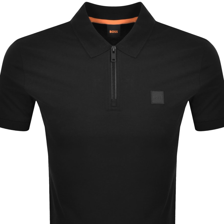Image number 2 for BOSS Passerzip Polo T Shirt Black